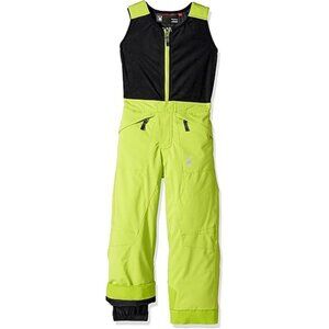 Spyder Kids Overalls in Black and Neon Green